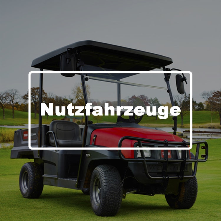 Bild eines Toro Workman Golf mit Beschriftung Nutzfahrzeuge
