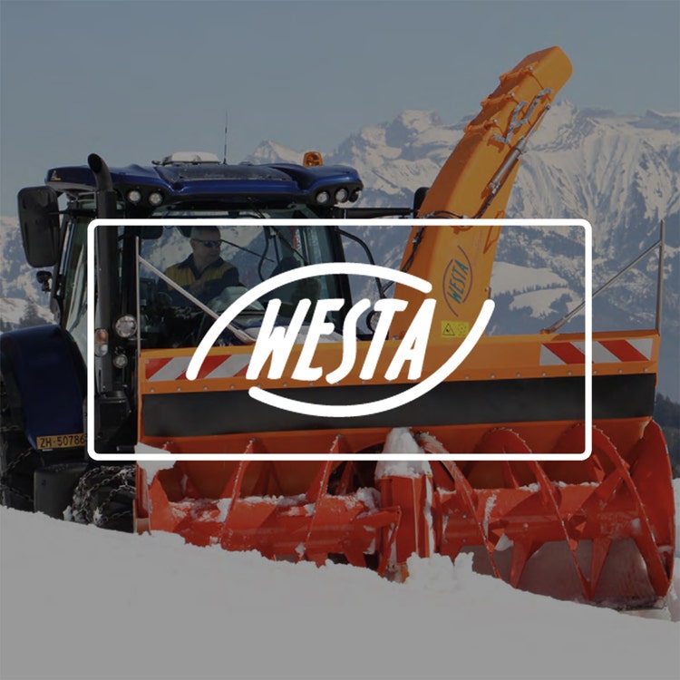 Bild einer Schneefröse von Westa mit Westa Logo