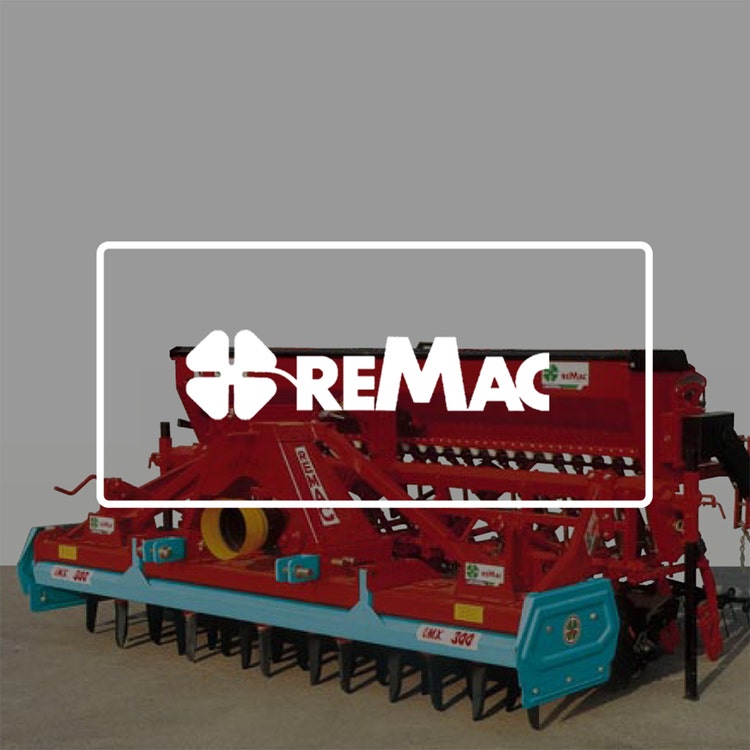 Remac Bodenbearbeitungsgerät mit Logo von Remac