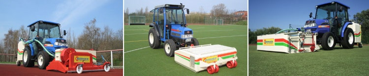 Banner mit 3 Bildern auf denen Hörger Anbaugeräte zu sehen sind.