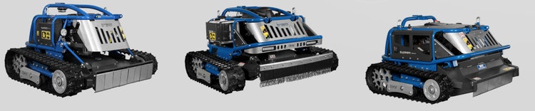 3 verschiedene funkgesteuerte Mulchermodelle von Barbieri