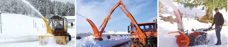 Abbildung verschiedener Fräsen per Hand oder als Anbaugerät