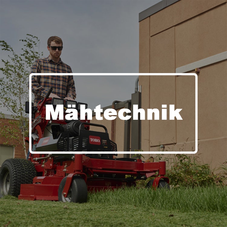 Bild eines Toro Mähers mit Schriftzug Mähtechnik