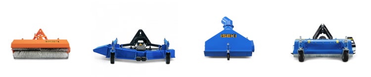 Abbildung einzelner Anbaugeräte für Iseki