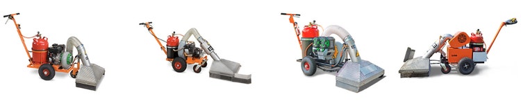 Verschiedene Ausführungen der Zacho-Geräte zur Wildkrautbeseitigung S