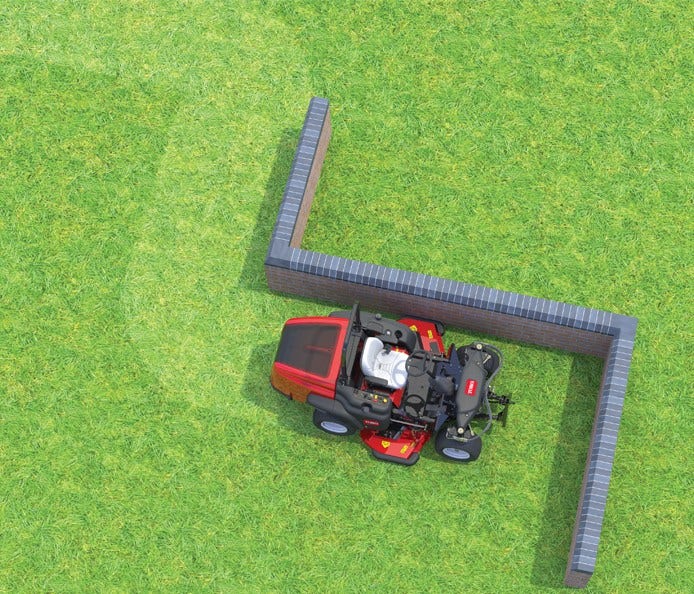 Ecken gekonnt mit Toro GroundsMaster 360 mähen