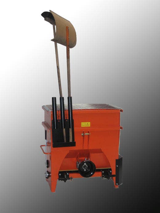 Ecotech XG / XH Kastenstreuer mit Halterung für Besen, Schaufel