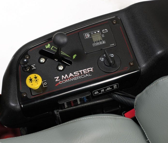 Steuerungspanel von Toro Z-Master 6000 Benzin Zero-Turn-Mäher