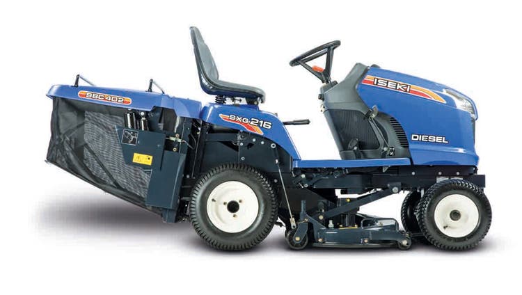 Seitenansicht Iseki SXG 216+ Mähtraktor