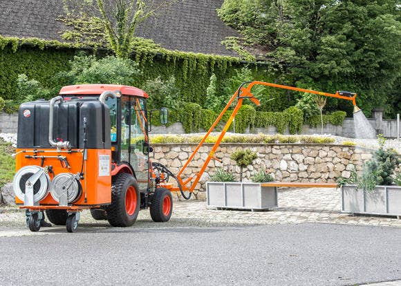 Ecotech Multi-Wash-System bei der Bewässerung