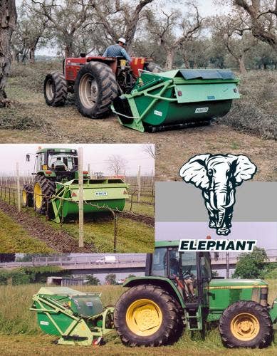 Fotocollage Peruzzo Elephant Mulcher mit Aufnahme