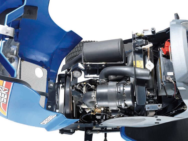 Detailaufnahme Iseki SXG 216+ Mähtraktor