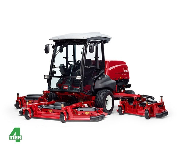 Toro GroundsMaster 5900 / 5910 mit Kabine von vorne links bei EDER-Kommunal