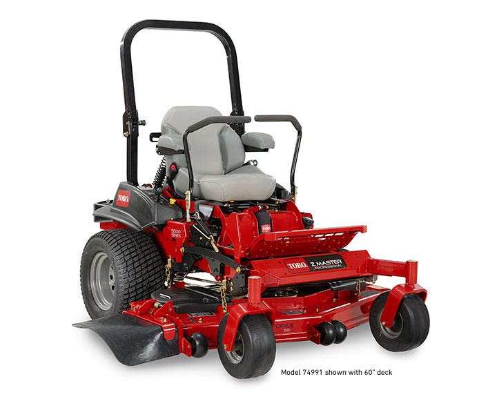 Diagonalansicht von vorne Toro Z-Master 6000 Benzin Zero-Turn-Mäher