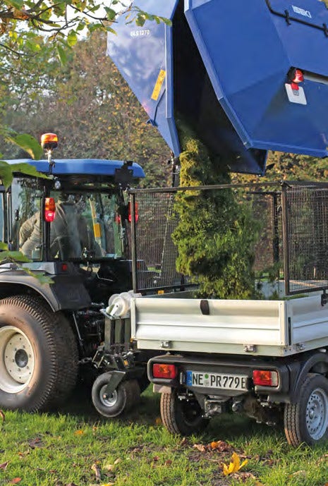Behälterentleerung Iseki GLS 1070 / 1270 Gras- und Laubsauger