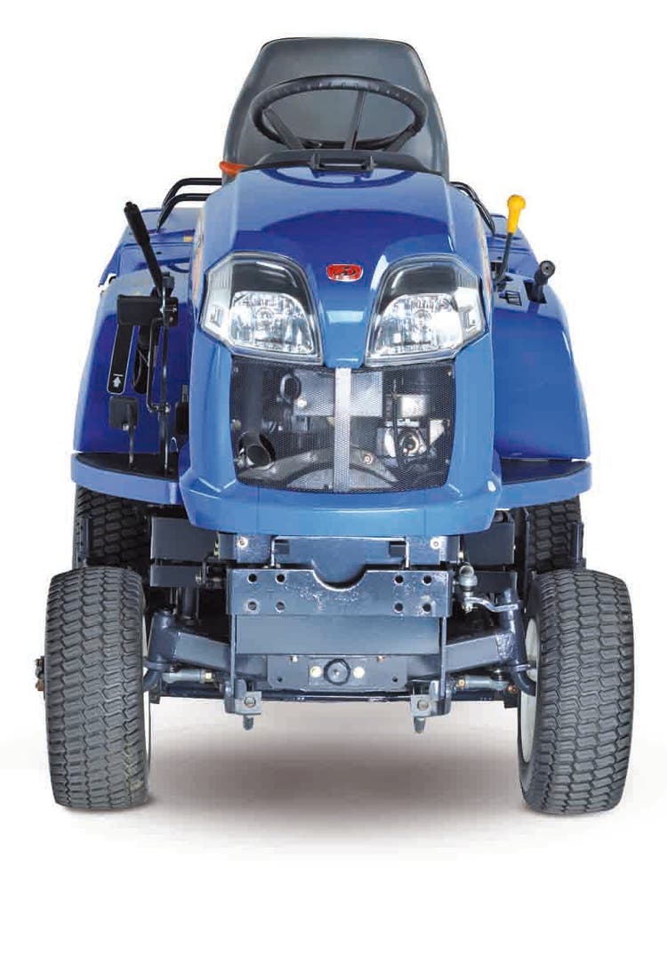 Iseki SXG 216+ Mähtraktor von vorne