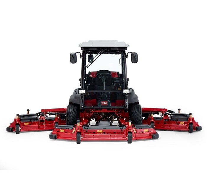 Toro GroundsMaster 5900 / 5910 mit Kabine von vorne bei EDER-Kommunal