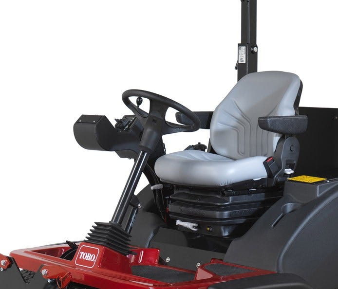 Detailansicht Sitz und Lenkung Toro LT 3340 Spindelmäher