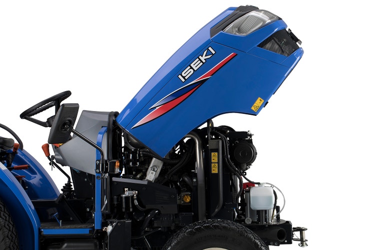Iseki TLE 3410 AL Traktor mit geöffneter Motorhaube
