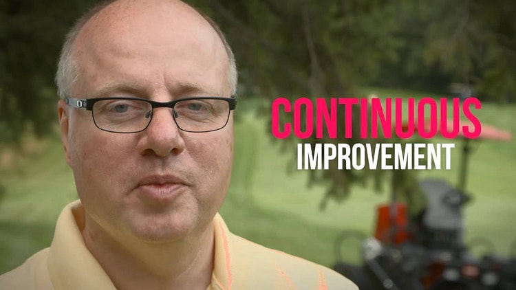 Thumbnail eines Videos zum Toro Reelmaster 5610-D mit der Aufschrift "Continuous Improvement"